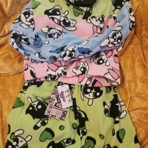 NGO powerpuff girl fleece sweatsuit 💚💗💙